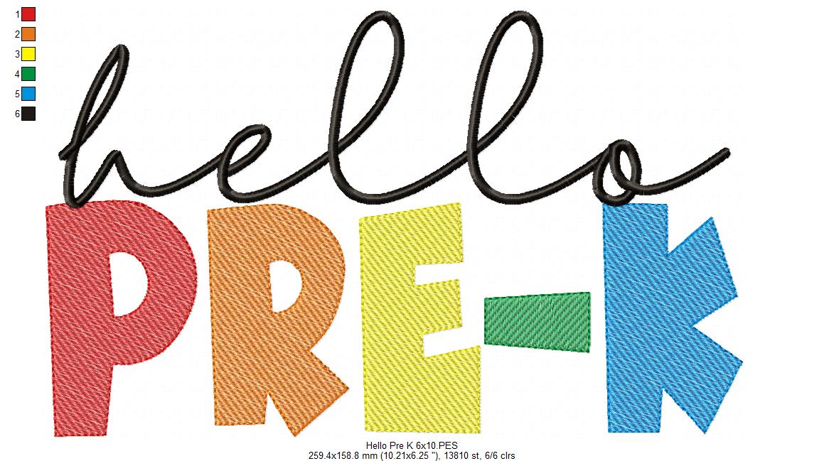 Hello Pre K - Rippled Stitch