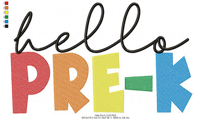 Hello Pre K - Rippled Stitch