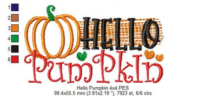 Hello Pumpkin - Applique