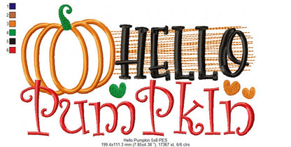 Hello Pumpkin - Applique