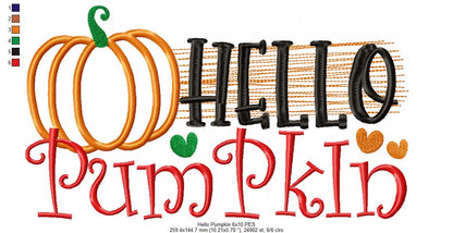Hello Pumpkin - Applique