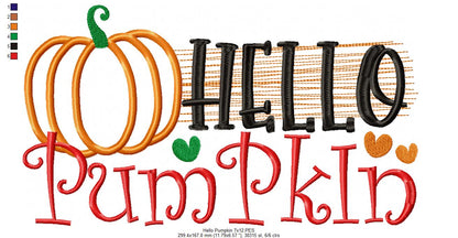 Hello Pumpkin - Applique