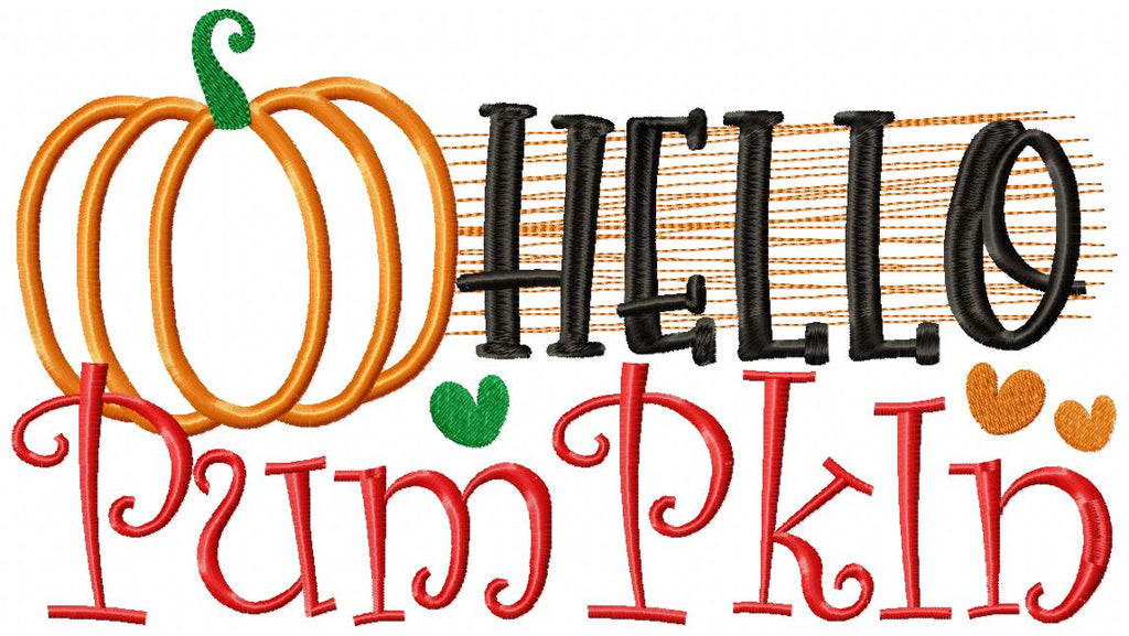 Hello Pumpkin - Applique
