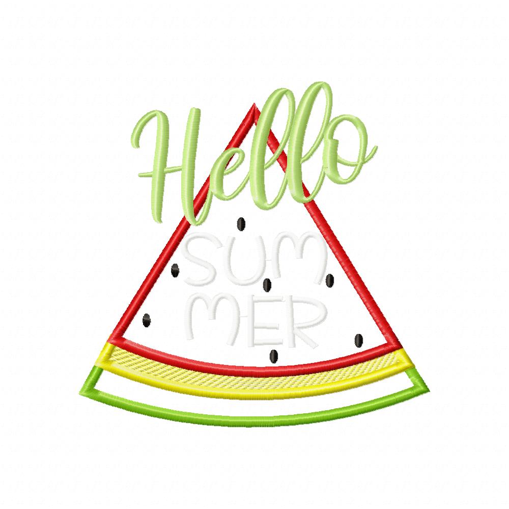 Hello Summer Watermelon - Applique