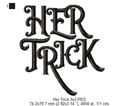 Her Trick and His Treat - Fill Stitch - Set of 2 designs