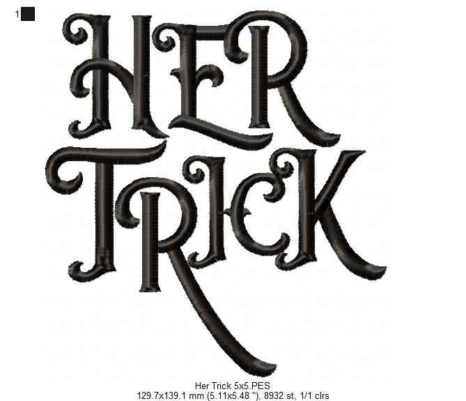 Her Trick and His Treat - Fill Stitch - Set of 2 designs