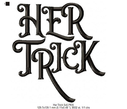 Her Trick and His Treat - Fill Stitch - Set of 2 designs