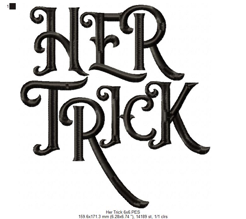 Her Trick and His Treat - Fill Stitch - Set of 2 designs