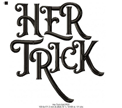 Her Trick and His Treat - Fill Stitch - Set of 2 designs