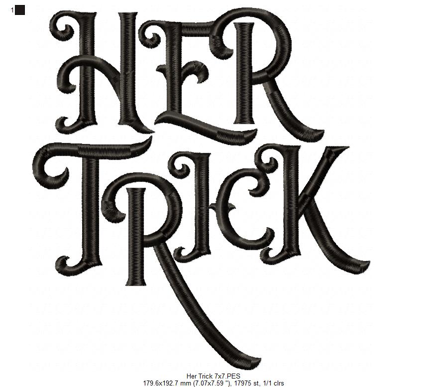 Her Trick and His Treat - Fill Stitch - Set of 2 designs