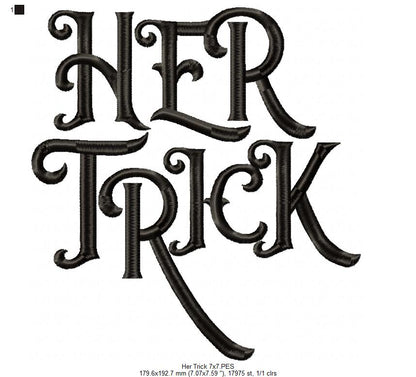 Her Trick and His Treat - Fill Stitch - Set of 2 designs