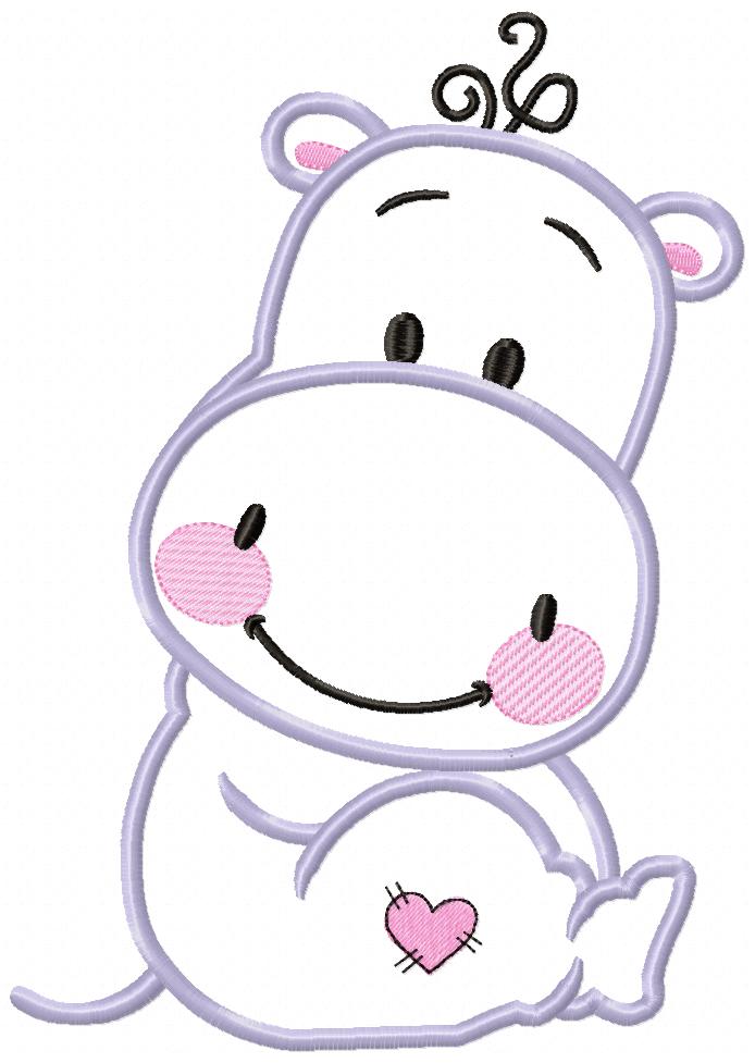 Hippo Boy - Applique