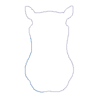 Cute Hipoppotamus with Glasses - Applique