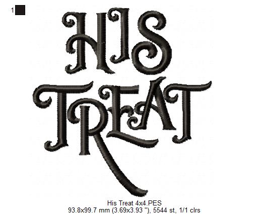 Her Trick and His Treat - Fill Stitch - Set of 2 designs