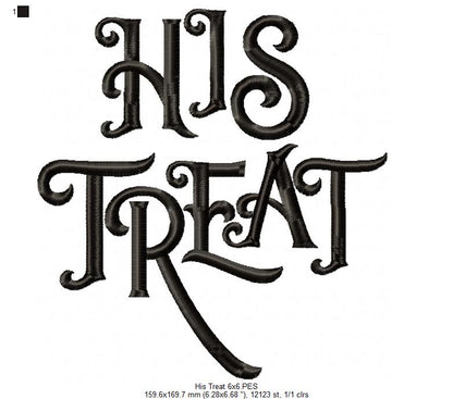 Her Trick and His Treat - Fill Stitch - Set of 2 designs