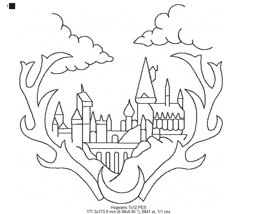 School of Magic Land - Redwork