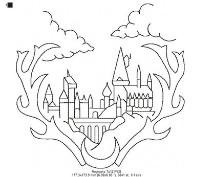 School of Magic Land - Redwork