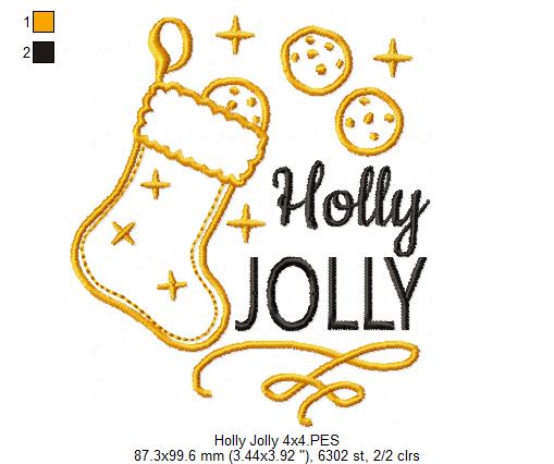 Holly Jolly - Fill Stitch