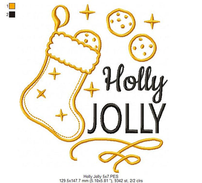 Holly Jolly - Fill Stitch