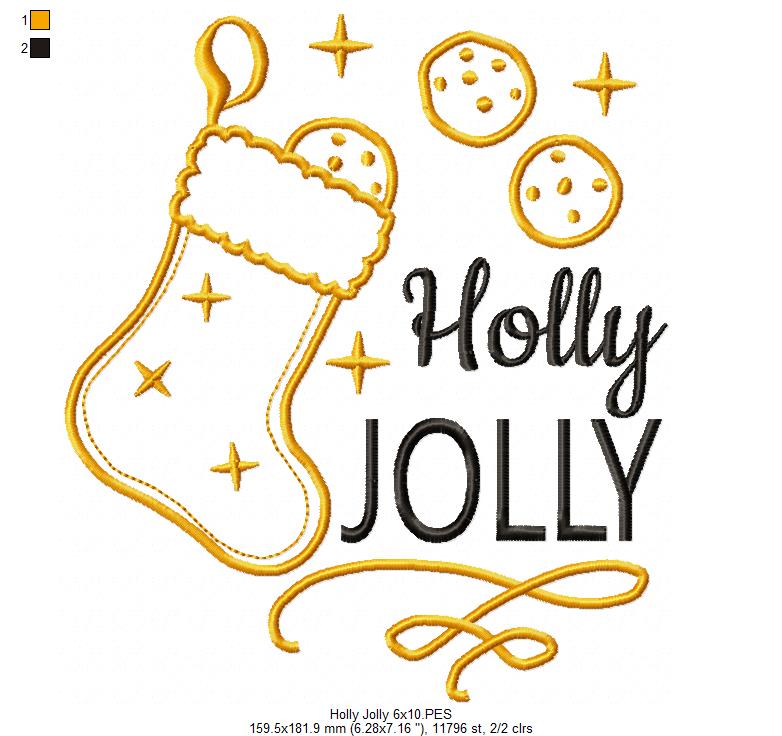 Holly Jolly - Fill Stitch