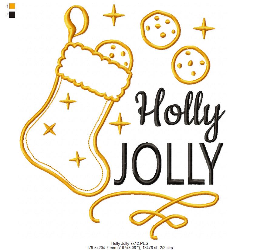 Holly Jolly - Fill Stitch