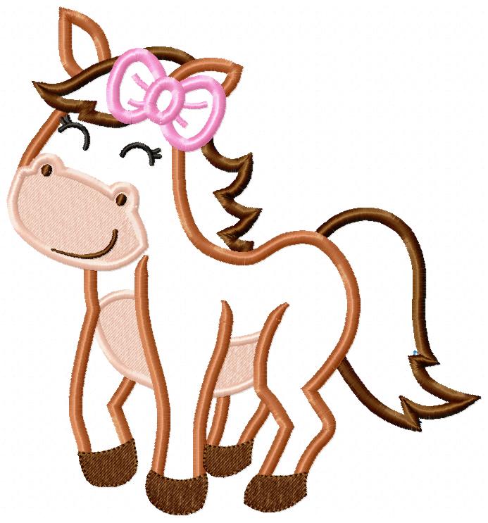 Horse Girl - Applique Embroidery