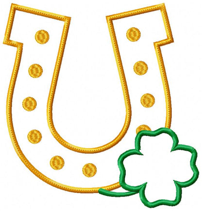 Horseshoe and Shamrock - Applique