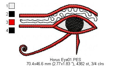 Horus Eye - Fill Stitch - Machine Embroidery Design