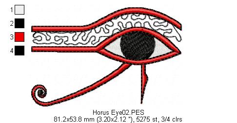 Horus Eye - Fill Stitch - Machine Embroidery Design