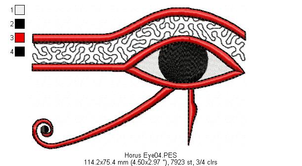 Horus Eye - Fill Stitch - Machine Embroidery Design