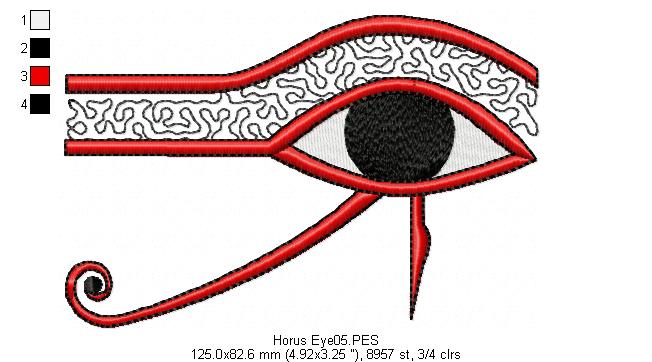 Horus Eye - Fill Stitch - Machine Embroidery Design