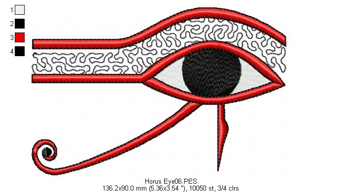 Horus Eye - Fill Stitch - Machine Embroidery Design