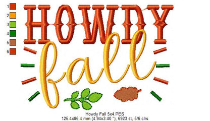 Howdy Fall - Fill Stitch