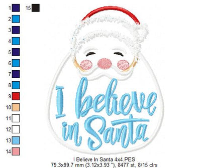 I Believe in Santa - Applique