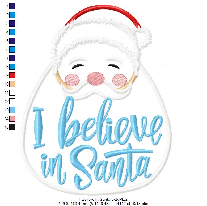 I Believe in Santa - Applique