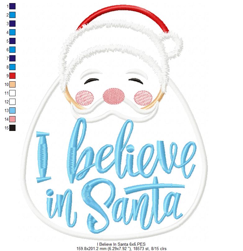 I Believe in Santa - Applique