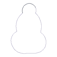 Angel Snowman Vase Ornament - ITH Project - Machine Embroidery Design