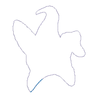 Blue Easter Gnome Ornament - ITH Project - Machine Embroidery Design