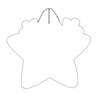 Cute Stars Tree Ornaments Set of 3 Designs - ITH Project - Machine Embroidery Design