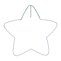 Cute Stars Tree Ornaments Set of 3 Designs - ITH Project - Machine Embroidery Design
