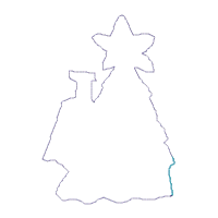 Christmas Tree House Vase Ornament - ITH Project - Machine Embroidery Design