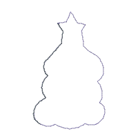 Santa Claus and Tree Vase Ornament - ITH Project - Machine Embroidery Design