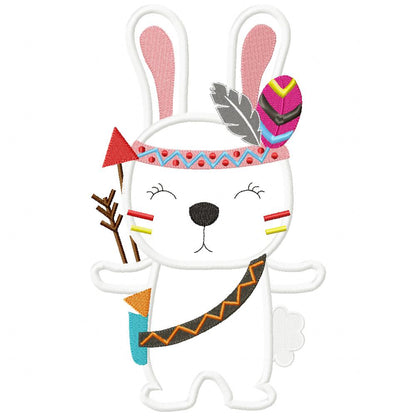 Indian Boho Bunny - Applique - Set of 2 designs