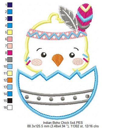 Indian Boho chick - Applique