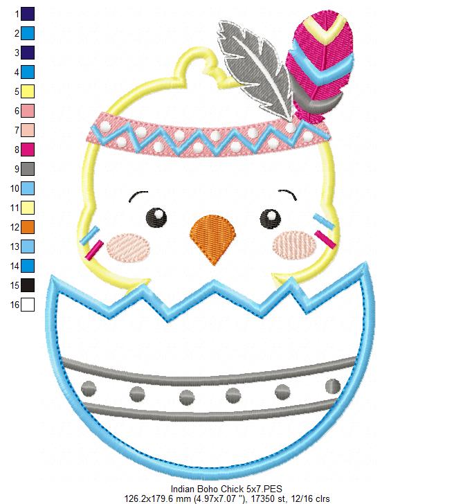 Indian Boho Chick - Applique - Set of 2 designs