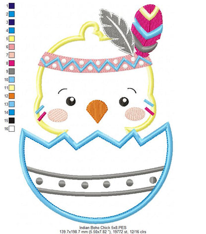 Indian Boho chick - Applique