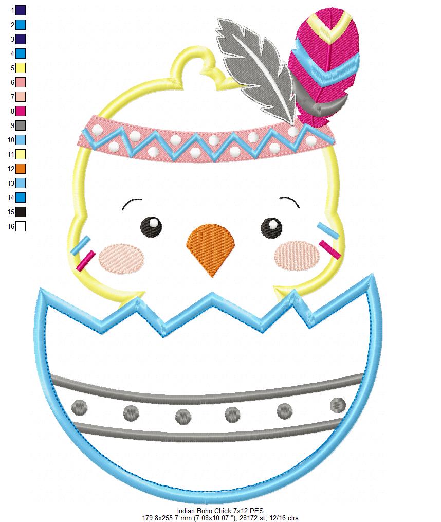 Indian Boho Chick - Applique - Set of 2 designs