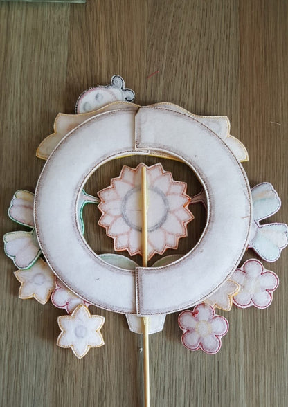 Hummingbird Floral Wreath - ITH Project - Machine Embroidery Design