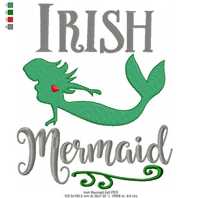 Irish Mermaid - Fill Stitch
