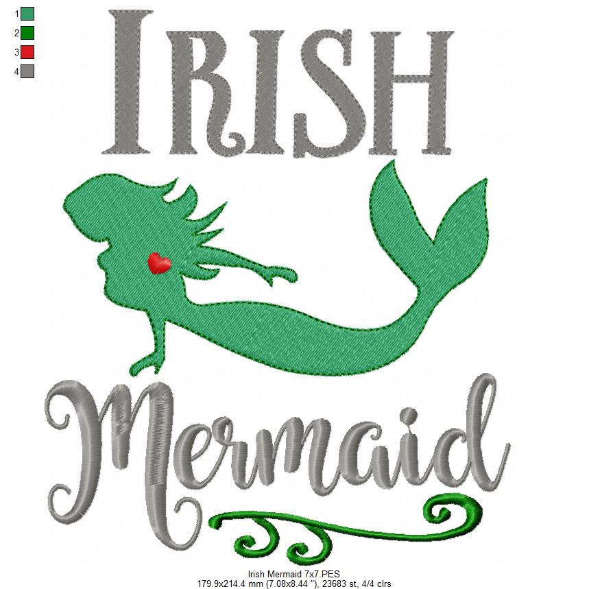 Irish Mermaid - Fill Stitch